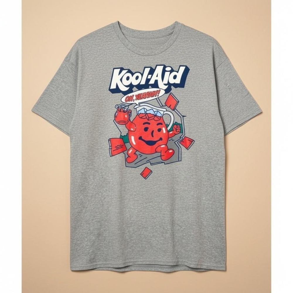 Kool-Aid T-Shirt Oh Yeah Logo Graphic Tee Size Large New With Defect